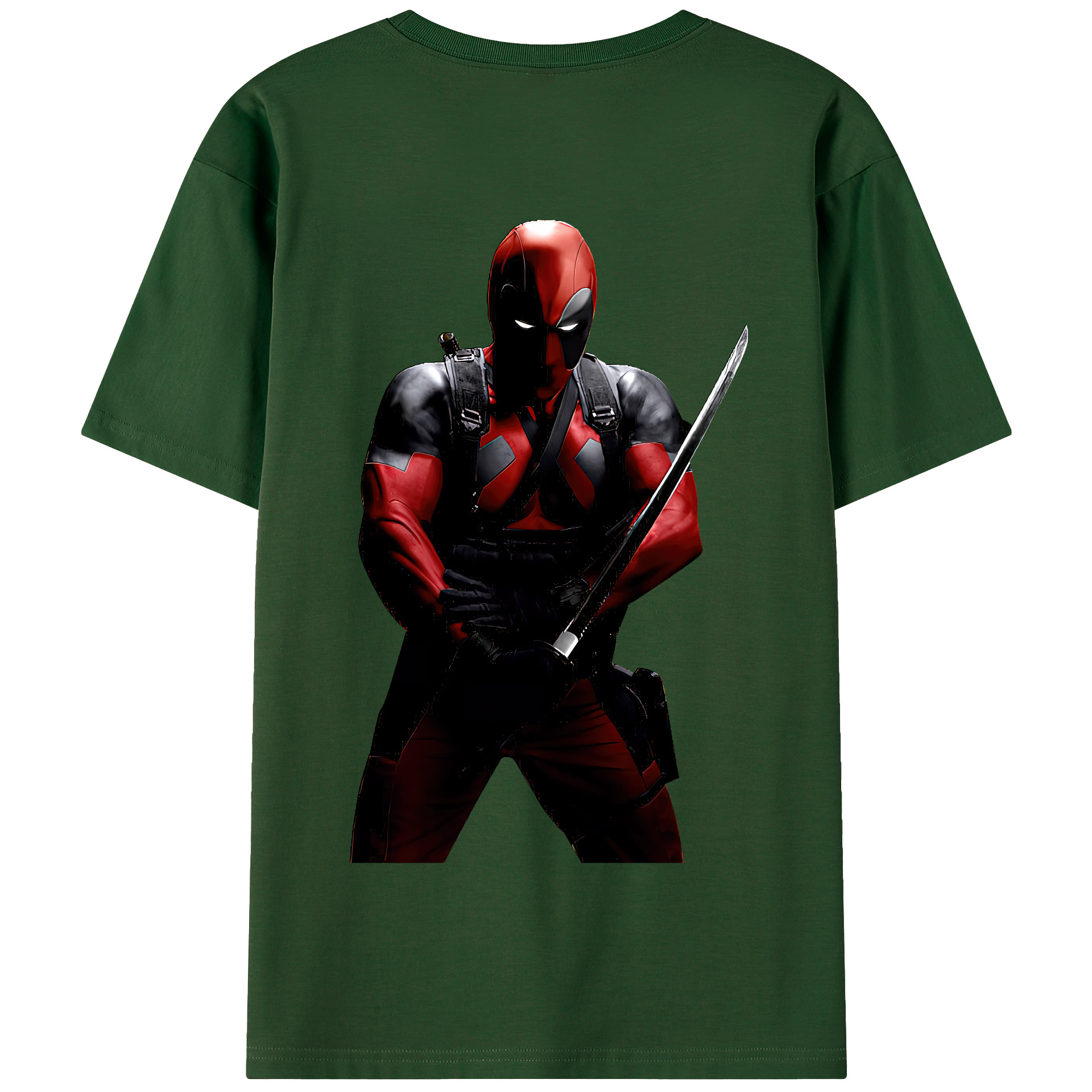 （画像用） Deadpool デッドプール 綿100％半袖Tシャツ（背面プリント）